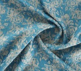 Blue jacquard floral lamÉ